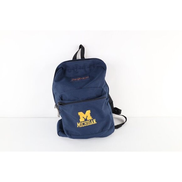 Vtg 90s Jansport Distressed Spell Out University of Michigan